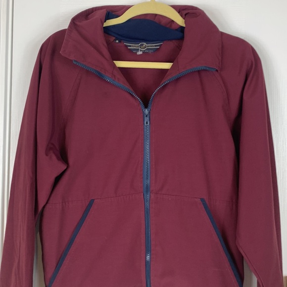 Mother Karens’s burgundy long sleeved full length zippered Jack small. 4 pockets - Picture 2 of 6